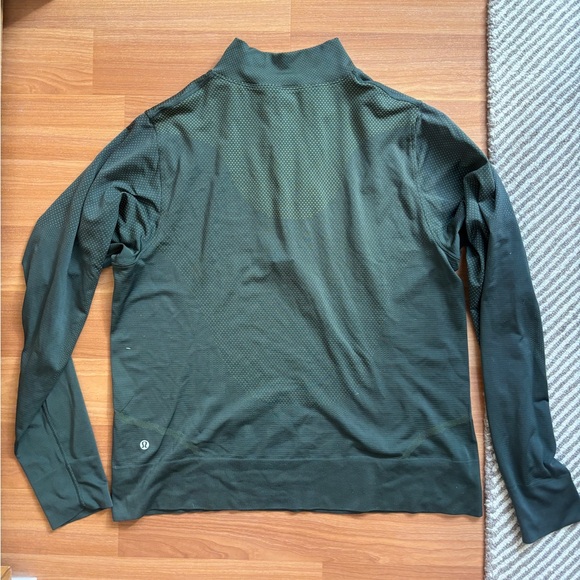 Lululemon swiftly relaxed quarter zip, dark green, size 12 - Picture 2 of 4